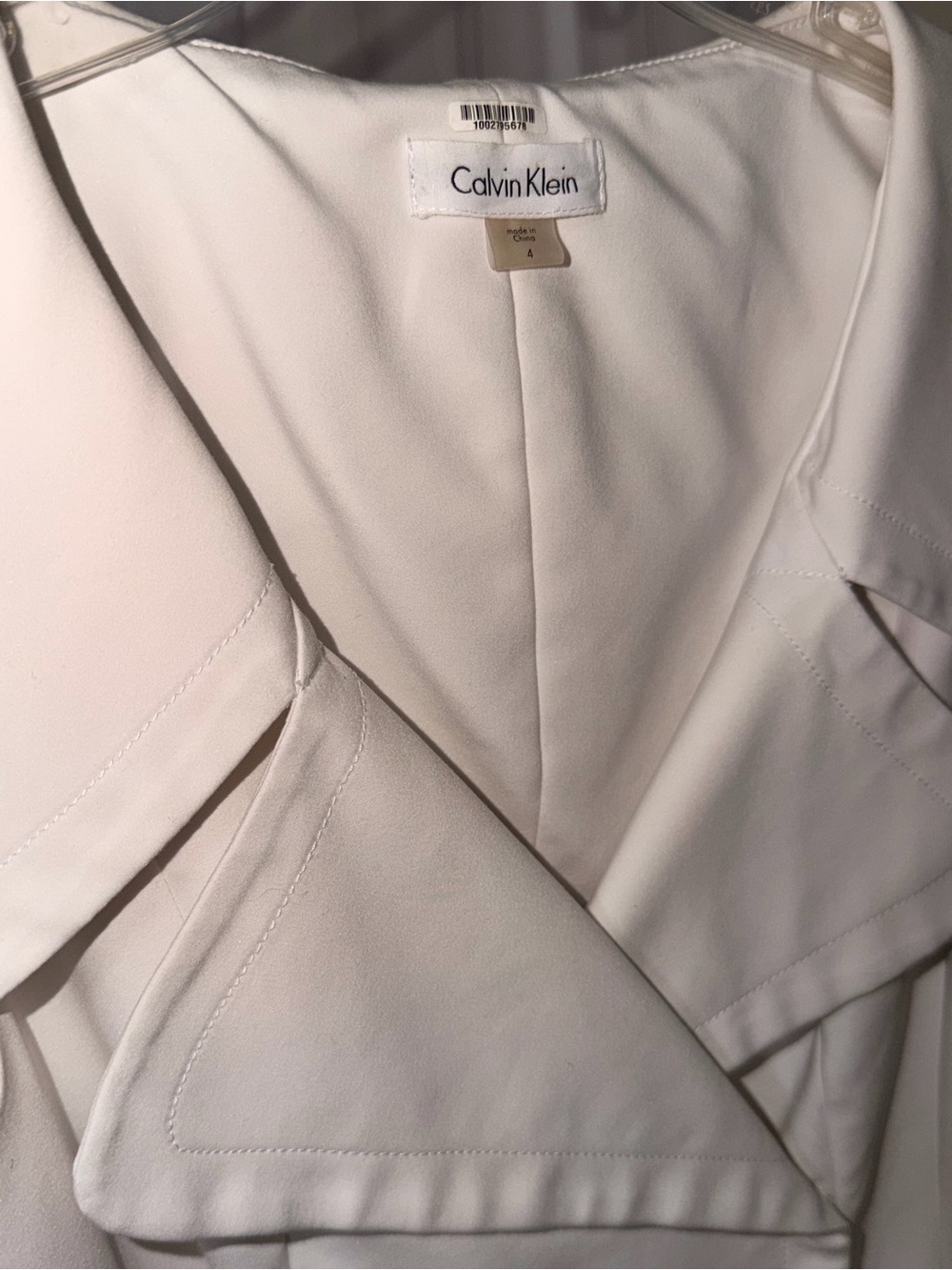 Calvin Klein Women's Cream Trench Coat